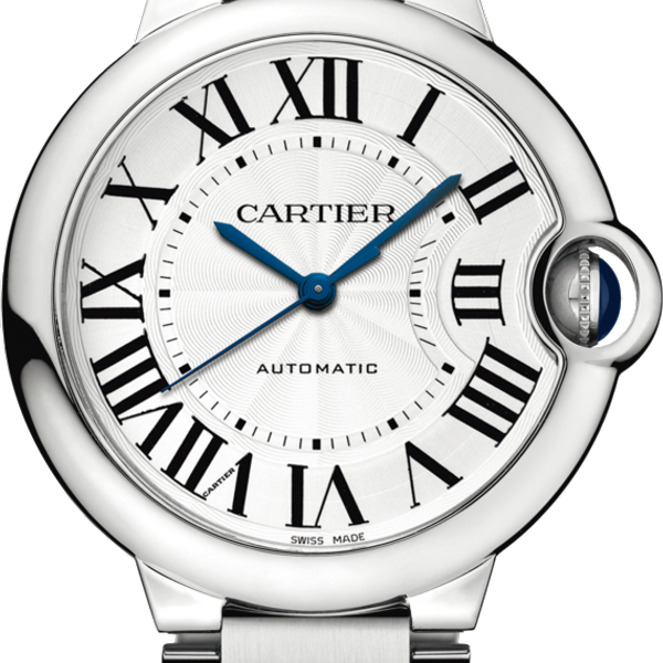  Shop Authentic Cartier Ballon Bleu de Cartier Silver Dial Black Leather Strap Watch for Men - WSBB0026 - Luxxuri