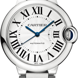  Shop Authentic Cartier Ballon Bleu de Cartier Silver Dial Black Leather Strap Watch for Men - WSBB0026 - Luxxuri