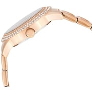  Shop Authentic Guess Bedazzle Diamonds Silver Dial Rose Gold Steel Strap Watch For Women - W1097L3 - Luxxuri