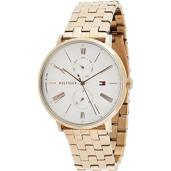  Shop Authentic Tommy Hilfiger Jenna Quartz White Dial Rose Gold Steel Strap Watch for Women - 1782070 - Luxxuri
