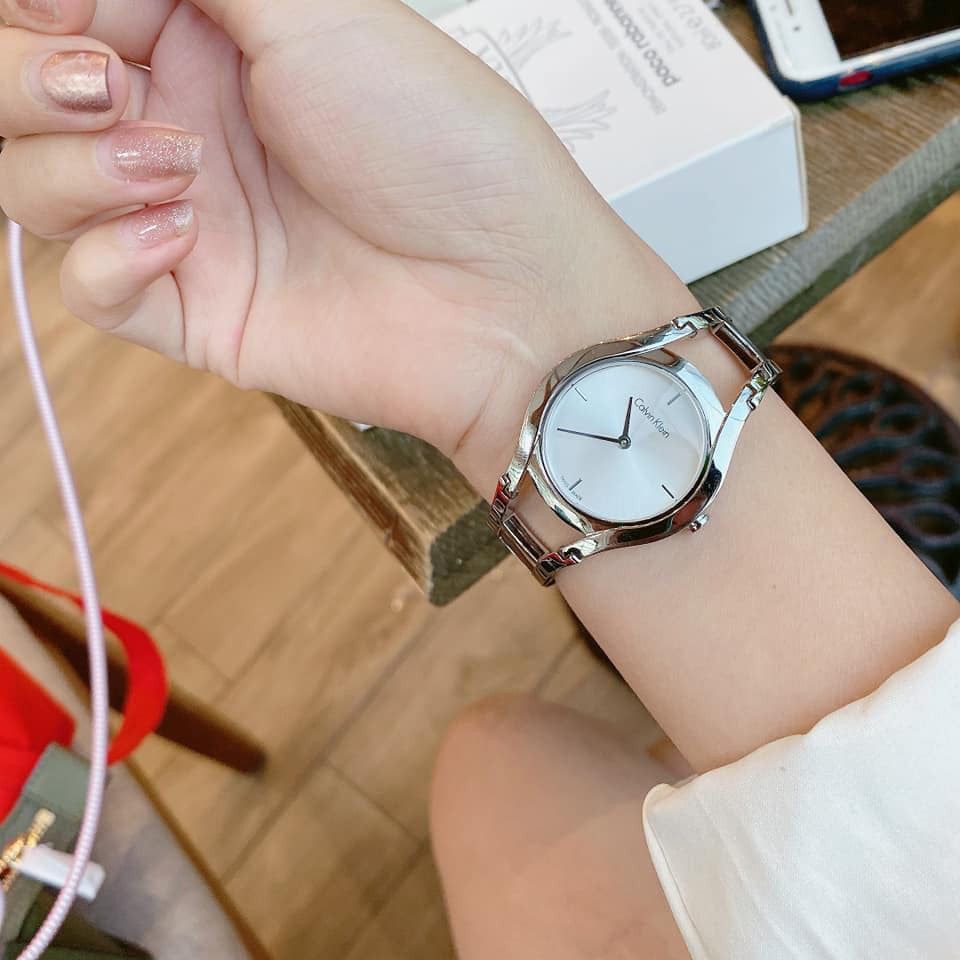  Shop Authentic Calvin Klein Class White Dial Silver Steel Strap Watch for Women - K6R23126 - Luxxuri