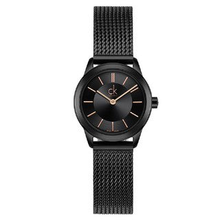  Shop Authentic Calvin Klein Minimal Black Dial Black Mesh Bracelet Watch for Women - K3M23421 - Luxxuri