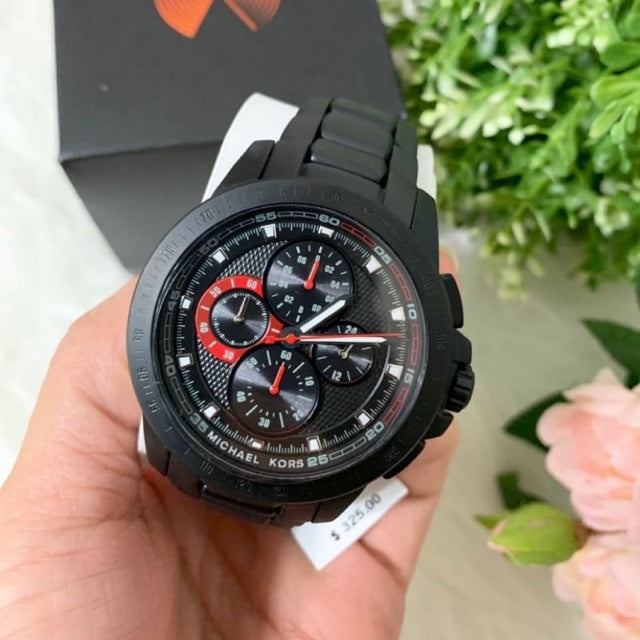  Shop Authentic Michael Kors Ryker Chronograph Black Dial Black Steel Strap Watch For Men - MK8529 - Luxxuri