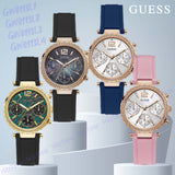  Shop Authentic Guess Solstice Diamonds Silver Dial Blue Rubber Strap Watch for Women - GW0113L3 - Luxxuri