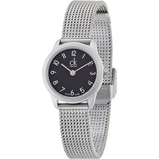  Shop Authentic Calvin Klein Minimal Black Dial Silver Mesh Bracelet Watch for Men - K3M51151 - Luxxuri