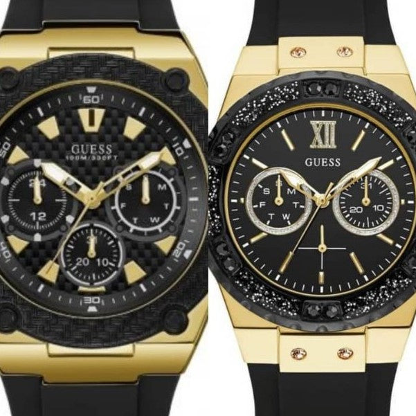  Shop Authentic Guess Legacy Black Dial Black Rubber Strap Watch for Men - W1049G5 - Luxxuri