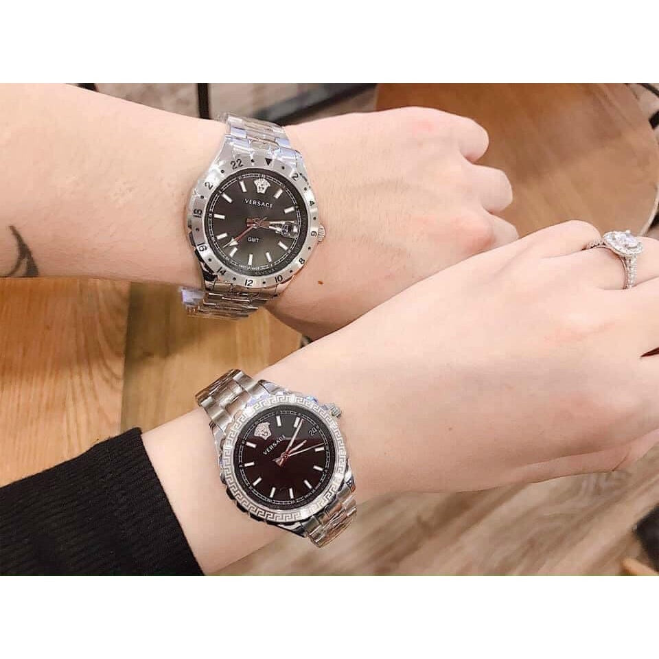  Shop Authentic Versace Hellenyium Black Dial Silver Steel Strap Watch for Women - V12020015 - Luxxuri