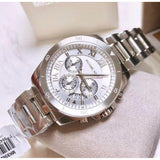  Shop Authentic Michael Kors Brecken Chronograph Silver Dial Silver Steel Strap Watch For Women - MK8562 - Luxxuri