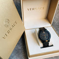  Shop Authentic Versace Univers Quartz Black Dial Black Steel Strap Watch for Men - VEBK00618 - Luxxuri