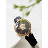  Shop Authentic Versace Palazzo Empire Black Dial Black Leather Strap Watch for Women - VCO020017 - Luxxuri