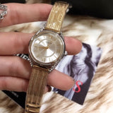  Shop Authentic Guess Whisper Silver Dial Gold Mesh Bracelet Watch for Women - W1084L2 - Luxxuri