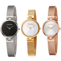  Shop Authentic Calvin Klein Authentic White Dial Rose Gold Mesh Bracelet Watch for Women - K8G23526 - Luxxuri