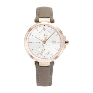  Shop Authentic Tommy Hilfiger Angela Quartz Silver Dial Brown Leather Strap Watch for Women - 1782125 - Luxxuri