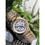  Shop Authentic Michael Kors Cooper Chronograph White Dial Gold Steel Strap Watch For Women - MK5916 - Luxxuri