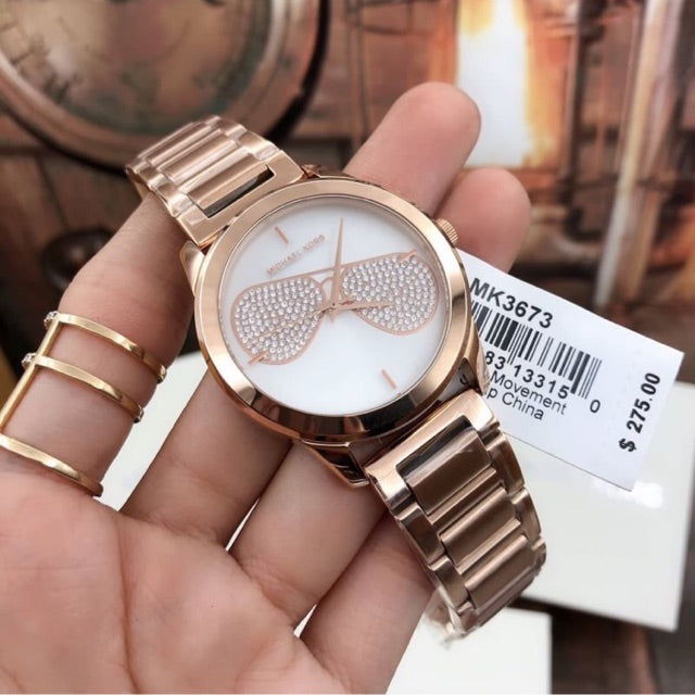  Shop Authentic Michael Kors Hartman Analog White Dial Rose Gold Steel Strap Watch For Women - MK3673 - Luxxuri