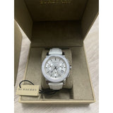  Shop Authentic Burberry City Chronograph White Dial White Leather Strap Watch For Women - BU9701 - Luxxuri