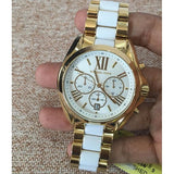  Shop Authentic Michael Kors Bradshaw Chronograph White Dial Two Tone Steel Strap Watch For Women - MK5743 - Luxxuri
