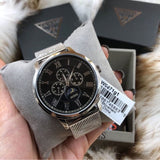  Shop Authentic Guess Delancey Black Dial Silver Mesh Bracelet Watch for Men - W0871G1 - Luxxuri