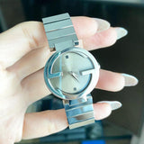  Shop Authentic Gucci Interlocking G Brown Dial Silver Steel Strap Watch For Women - YA133506 - Luxxuri