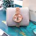  Shop Authentic Michael Kors Portia Analog Quartz Rose Gold Dial Rose Gold Steel Strap Watch For Women - MK3839 - Luxxuri