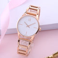  Shop Authentic Calvin Klein Stately White Dial Rose Gold Steel Strap Watch for Women - K3G23626 - Luxxuri