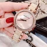  Shop Authentic Michael Kors Parker Mother of Pearl Pink Dial Two Tone Steel Strap Watch for Women - MK6402 - Luxxuri