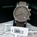  Shop Authentic Emporio Armani Classic Chronograph Brown Dial Brown Leather Strap Watch For Men - AR1734 - Luxxuri