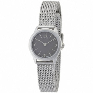 Shop Authentic Calvin Klein Minimal Grey Dial Silver Mesh Bracelet Watch for Men - K3M51154 - Luxxuri