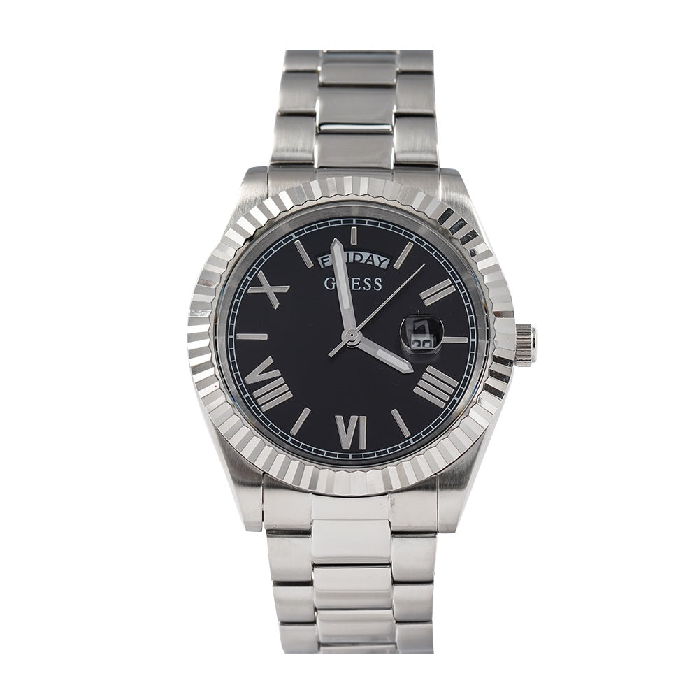  Shop Authentic Guess Connoisseur Black Dial Silver Steel Strap Watch for Men - GW0265G1 - Luxxuri
