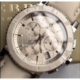  Shop Authentic Burberry The City Chronograph Rose Gold Dial Beige Leather Strap Watch For Women - BU9702 - Luxxuri