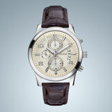  Shop Authentic Guess Exec Chronograph White Dial Brown Leather Strap Watch For Men - W0076G2 - Luxxuri