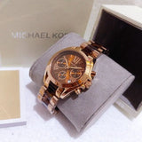  Shop Authentic Michael Kors Bradshaw Chronograph Brown Dial Two Tone Steel Strap Watch For Women - MK5944 - Luxxuri