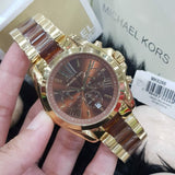  Shop Authentic Michael Kors Bradshaw Chronograph Burgundy Dial Two Tone Steel Strap For Women - MK6269 - Luxxuri