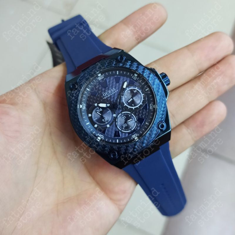  Shop Authentic Guess Legacy Blue Dial Blue Rubber Strap Watch for Men - W1049G7 - Luxxuri