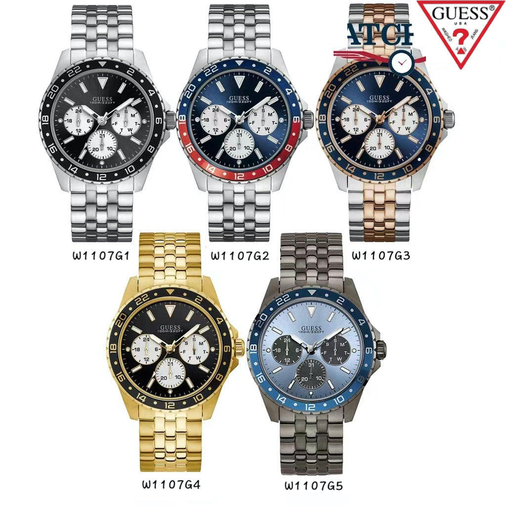  Shop Authentic Guess Odyssey Multifunction Blue Dial Silver Steel Strap Watch For Men - W1107G2 - Luxxuri