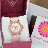  Shop Authentic Guess Sparkling Diamonds Pink Dial Pink Rubber Strap Watch for Women - W0032L9 - Luxxuri