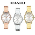 Coach Delancey Diamonds Silver Dial Gold Steel Strap Watch for Women - 14502354