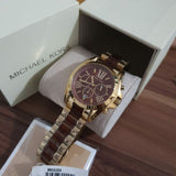  Shop Authentic Michael Kors Bradshaw Chronograph Burgundy Dial Two Tone Steel Strap For Women - MK6269 - Luxxuri