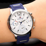  Shop Authentic Tommy Hilfiger Claudia White Dial Blue Steel Strap Watch for Women - 1781746 - Luxxuri