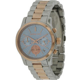  Shop Authentic Michael Kors Runway Chronograph Blue Dial Two Tone Steel Strap Watch For Women - MK6166 - Luxxuri