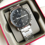  Shop Authentic Fossil The Commuter Black Dial Silver Steel Strap Watch for Men - FS5399 - Luxxuri