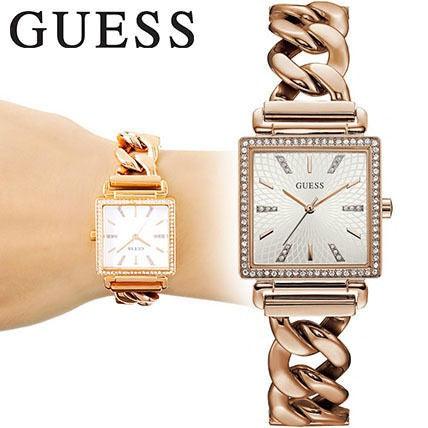  Shop Authentic Guess Vanity Diamonds Silver Dial Gold Steel Strap Watch for Women - W1030L4 - Luxxuri