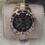  Shop Authentic Michael Kors Everest Chronograph Black Dial Rose Gold Steel Strap Watch For Women - MK5875 - Luxxuri