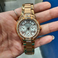  Shop Authentic Guess Viva Diamonds White Dial Rose Gold Steel Strap Watch for Women - W0111L3 - Luxxuri