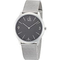  Shop Authentic Calvin Klein Minimal Grey Dial Silver Mesh Bracelet Watch for Women - K3M53154 - Luxxuri