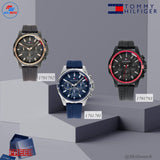  Shop Authentic Tommy Hilfiger Mason Blue Dial Blue Rubber Strap Watch for Men - 1791791 - Luxxuri