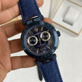  Shop Authentic Versace Aion Chronograph Blue Dial Blue Leather Strap Watch for Men - VBR070017 - Luxxuri