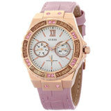  Shop Authentic Guess Limelight Quartz Analog White Dial Pink Leather Strap Watch For Women - W0775l3 - Luxxuri