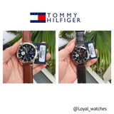  Shop Authentic Tommy Hilfiger Trent Multifunction Black Dial Black Leather Strap Watch for Men - 1791136 - Luxxuri