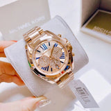  Shop Authentic Michael Kors Bradshaw Chronograph Rose Gold Dial Rose Gold Steel Strap Watch For Women - MK6321 - Luxxuri